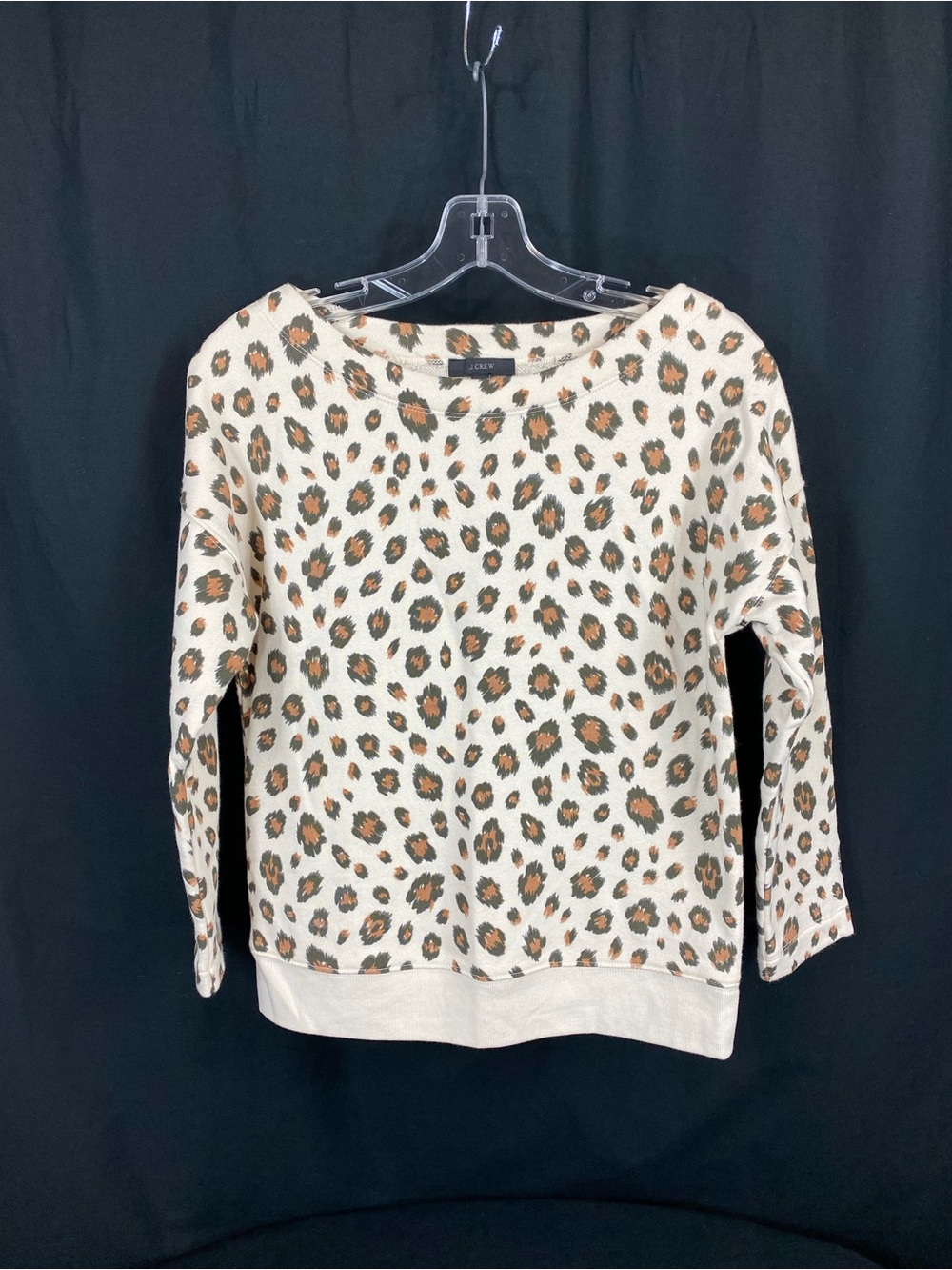 J. Crew Cream Leopard-Print Pullover Sweater